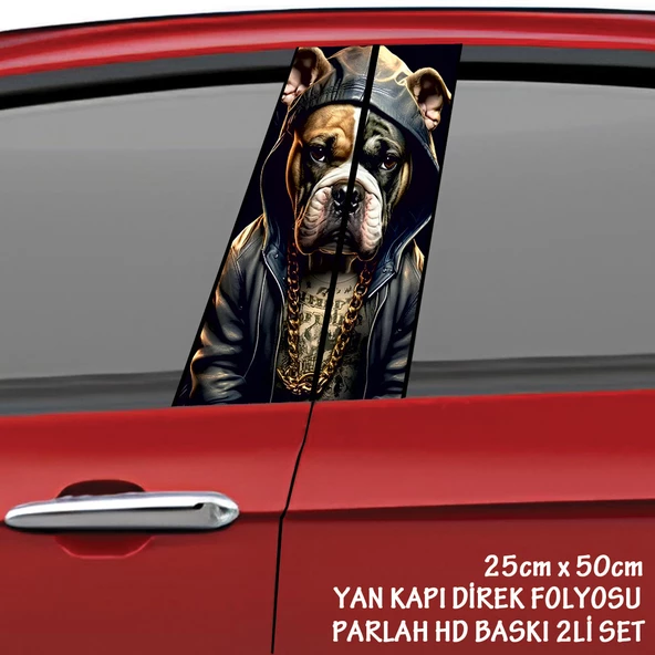 sevimli artist köpek oto sticker - yeni nesil hd baskı kalitesi araba kapı direkleri kaplama folyosu - tuning modifiye aksesuar ürün görseli 1
