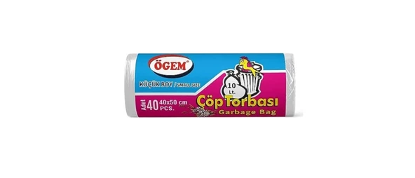 Ögem Küçük Boy Çöp Torbası-40X50 cm-10 Litre-40'lı ürün görseli 1