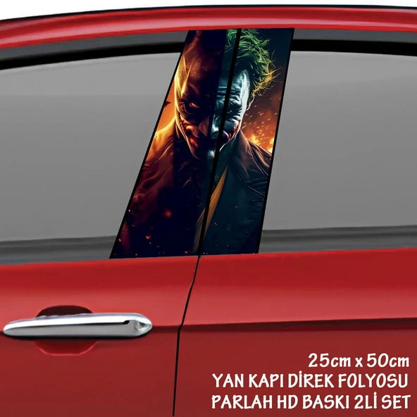 kahraman ve psikopat oto sticker - yeni nesil hd baskı kalitesi araba kapı direkleri kaplama folyosu - tuning modifiye aksesuar ürün görseli 1