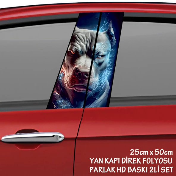 kızgın köpek oto sticker - yeni nesil hd baskı kalitesi araba kapı direkleri kaplama folyosu - tuning modifiye aksesuar ürün görseli 1