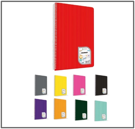 Çınar Colormaxi 72 Yaprak Düz Çizgisiz A4 Defter Pp Kapak Spiralli ürün görseli 1