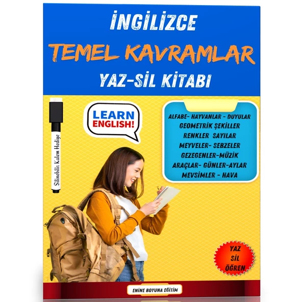 İngilizce TEMEL Kavramlar YAZ-SİL Kitabı ürün görseli 1