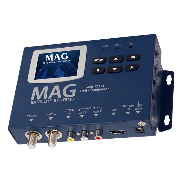Mag MG-17313 Lcd Ekranlı Hd-Rf Converter Full Hd Dvb-T Encoder Modülatör (Dvb-T/Av/HDMI) - Resim 5