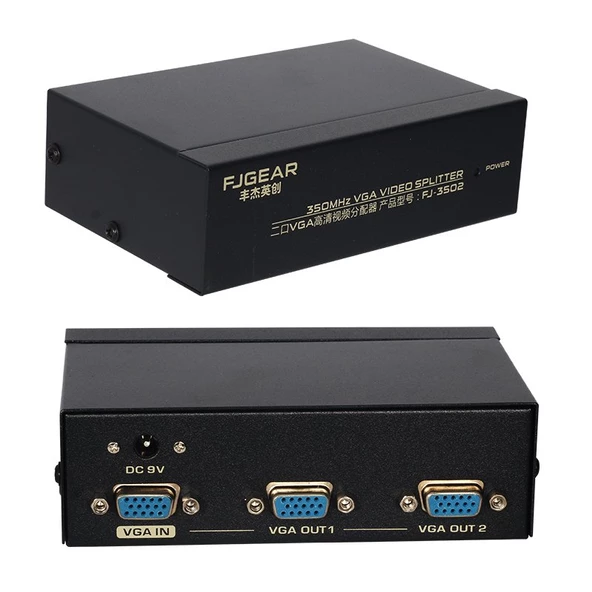 Powermaster VGA-2002 2 Port 200 Mhz 1920X1440 Vga Splıtter Dağıtıcı ürün görseli 1