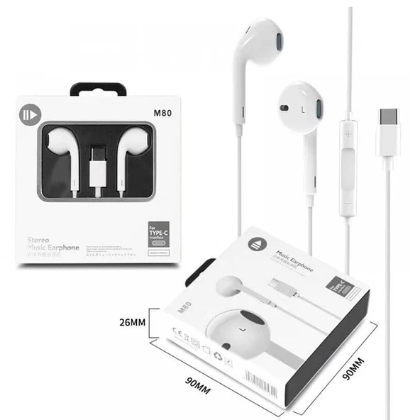 Powermaster PM-3817 Type-C Girişli Kablolu Kulaklık ürün görseli 1