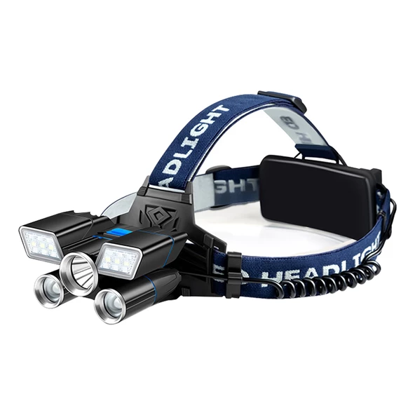 Powermaster MX-501 5 Power Ledli Su Geçirmez 18650 Şarj Edilebilir Kafa Feneri ürün görseli 1