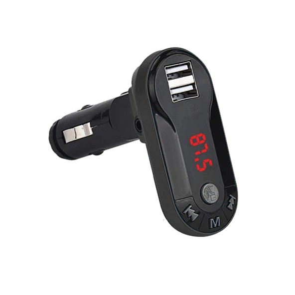 Hello HL-19683 FM Modulatör Çift USB/SD/MP3 12-24 Volt Bluetooth Hafızasız Fm Transmitter ürün görseli 1