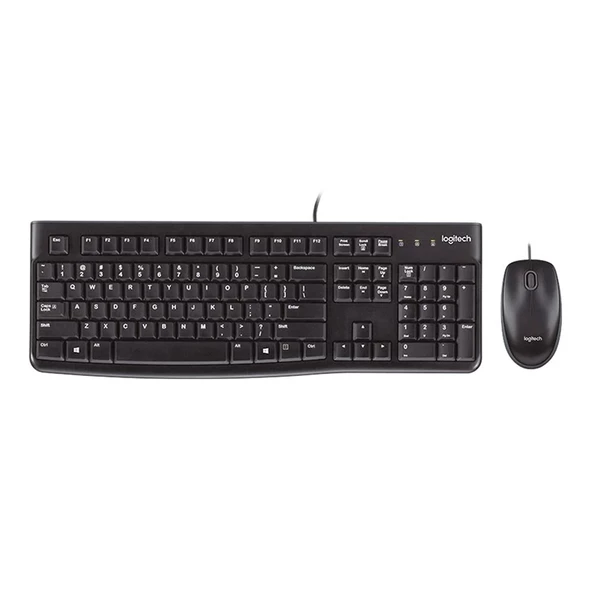 Logitech MK120 Usb Q Siyah Kablolu Klavye + Mouse Set - Resim 2