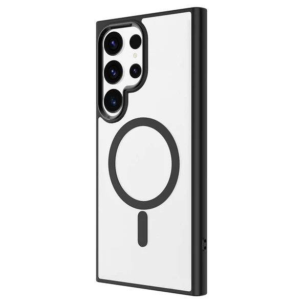 Gpack Samsung Galaxy S24 Ultra Kılıf Wireless Şarj Özellikli Buttom Magsafe Silikon Kapak ürün görseli 1