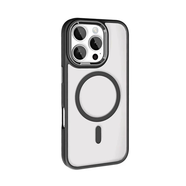 Gpack Apple iPhone 16 Pro Kılıf Wireless Şarj Özellikli Buttom Magsafe Silikon Kapak ürün görseli 1