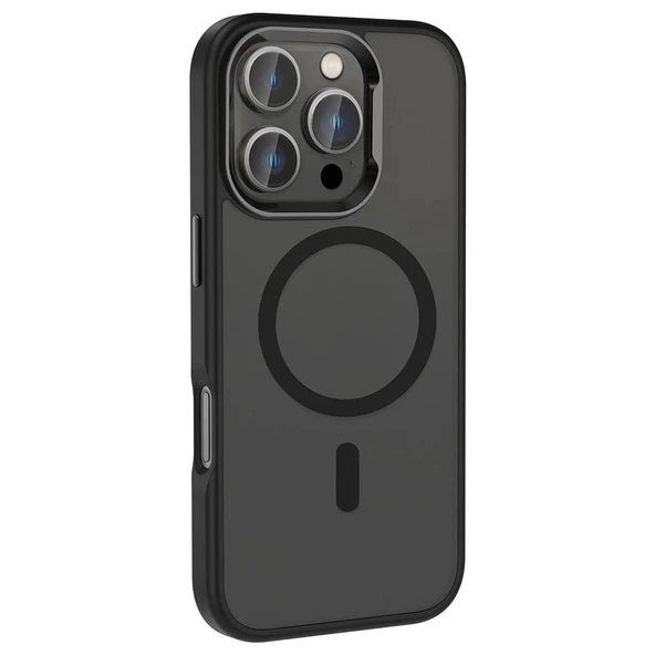 Gpack Apple iPhone 16 Pro Max Kılıf Parlak Kamera Çerçeveli Magsafeli Kost Kapak ürün görseli 1