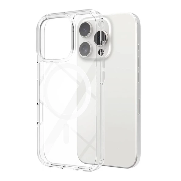 Gpack Apple iPhone 16 Pro Kılıf Magsafeli Sert PC Embos Kapak ürün görseli 1