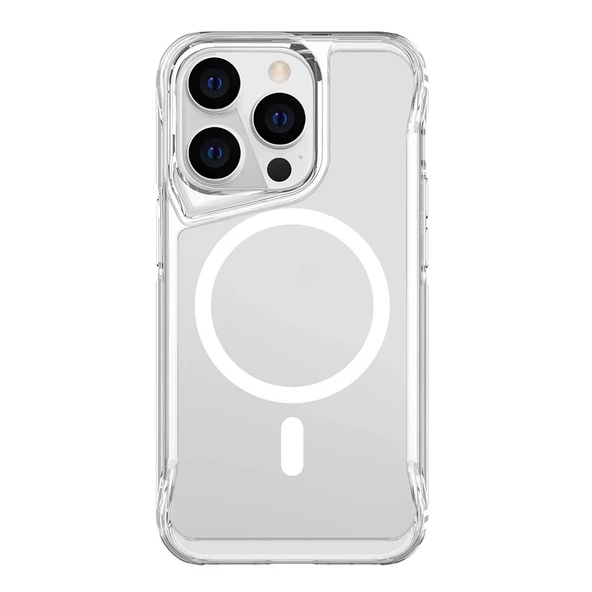 Gpack Apple iPhone 13 Pro Kılıf Lüx Pürüzsüz Sert Silikon Magsafeli T-Max Şeffaf ürün görseli 1