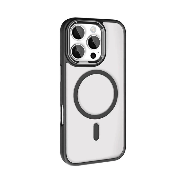 Gpack Apple iPhone 16 Pro Max Kılıf Wireless Şarj Özellikli Buttom Magsafe Silikon Kapak ürün görseli 1