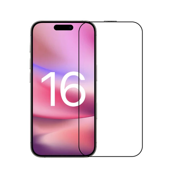 Gpack Apple iPhone 16 Plus Ekran Koruyucu Cam EKS Siyah ürün görseli 1