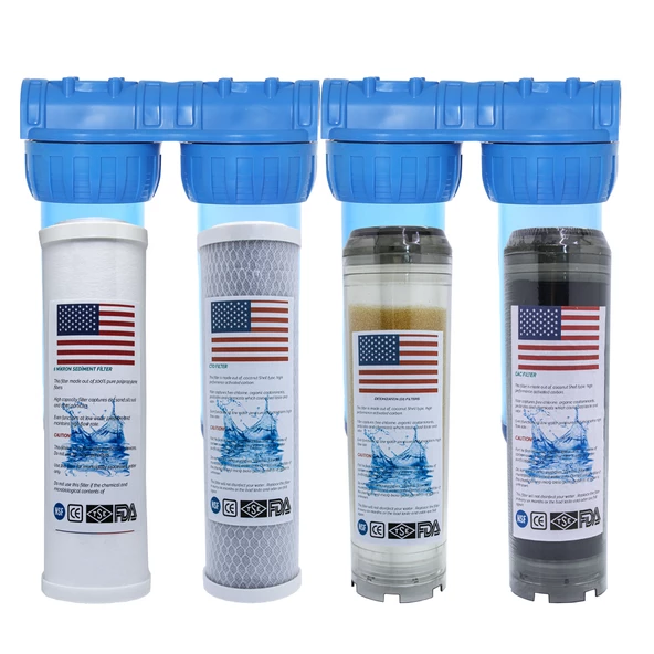 Amerikan Malı Daire Ve Bina Girişi 4 Aşamalı Su Yumuşatma Cihazı (Kapaklı Spun - Blok - Reçine - Gac Plus) ürün görseli 1