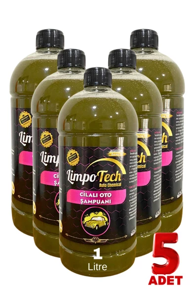 Araç Cilalı Oto Araba Yıkama Şampuanı 1 Litre 5 Adet ürün görseli 1