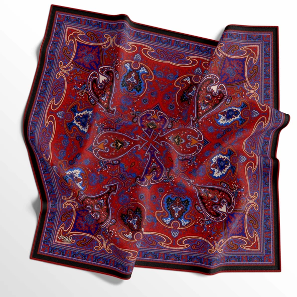 90 X 90 İpek Vual  İnce Eşarp - 03576 - Resim 6
