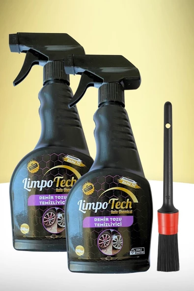 LİMPOTECH Jant Temizleyici Demir Tozu Temizleyici Sprey 500ML+500ML+DETAY FIRÇASI ürün görseli 1
