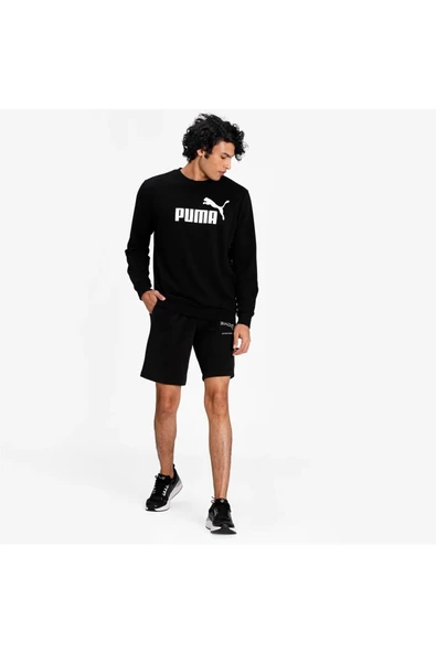 PUMA ESS Big LOGO CREW ERKEK SWEATSHİRT - Resim 3