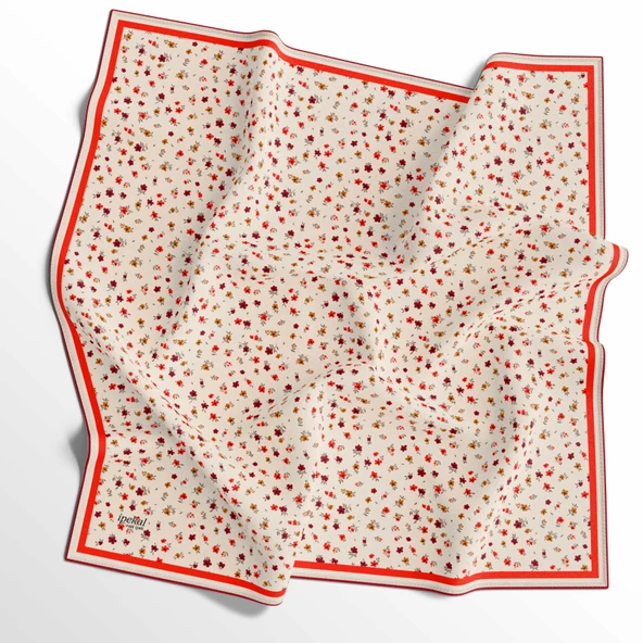 90 X 90 İpek Vual  İnce Eşarp - 03575 - Resim 3