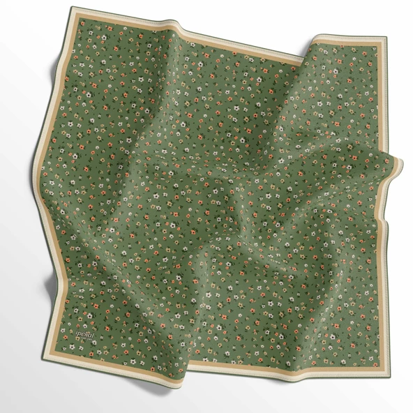 90 X 90 İpek Vual  İnce Eşarp - 03575 - Resim 5