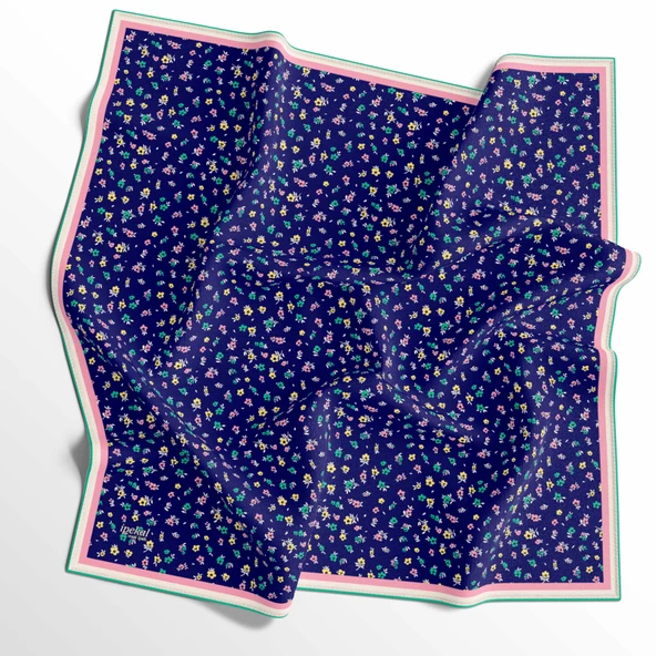 90 X 90 İpek Vual  İnce Eşarp - 03575 - Resim 6