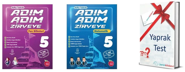 Newton Yayınları 5. Sınıf Adım Adım Matematik+Fen Bilimleri + Yaprak Test Hediye ürün görseli 1