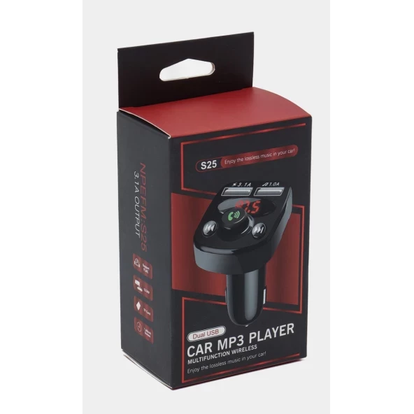 S25 Bluetooth Araç Fm Radio Transmitter ürün görseli 1