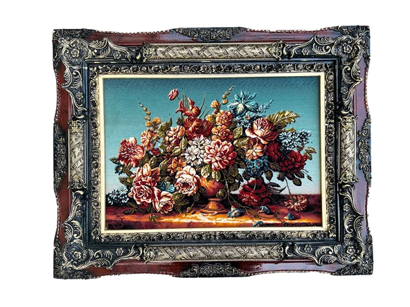 Solmayan Güzellikler Adlı İran Tebriz Halı Tablo 94x74cm - Duvar Halı Kilim Tablo ürün görseli 1