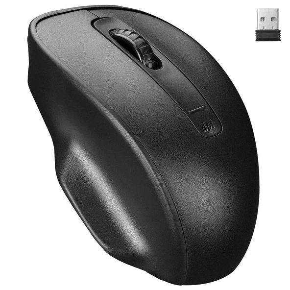 Everest SM-803 Usb Siyah 800-1200-1600dpi Kablosuz Mouse ürün görseli 1