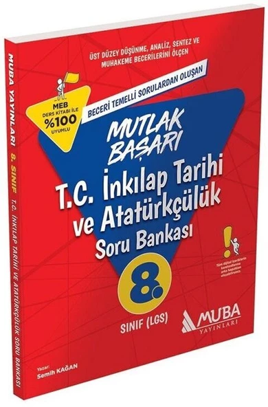 Muba Yayınları LGS 8. Sınıf T.C. İnkılap Tarihi ve Atatürkçülük Mutlak Başarı Soru Bankası ürün görseli 1