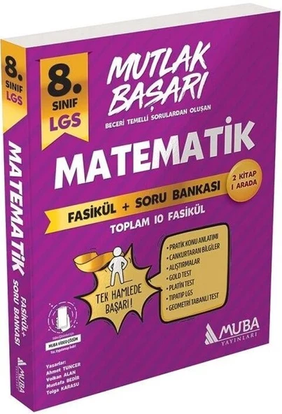 Muba Yayınları LGS 8. Sınıf Matematik Mutlak Başarı Fasikül Konu Anlatımı ve Soru Bankası ürün görseli 1