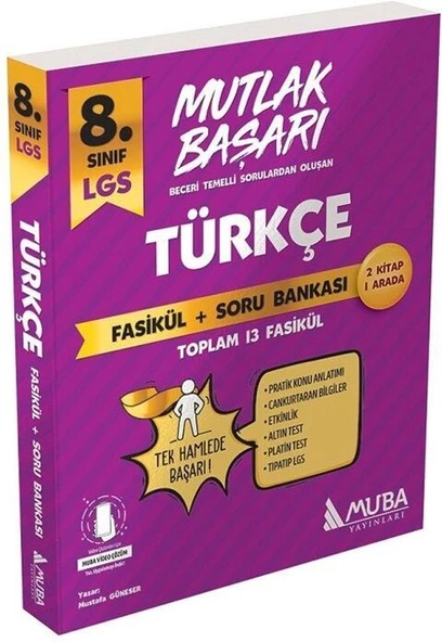 Muba Yayınları LGS 8. Sınıf Türkçe Mutlak Başarı Fasikül ve Soru Bankası ürün görseli 1