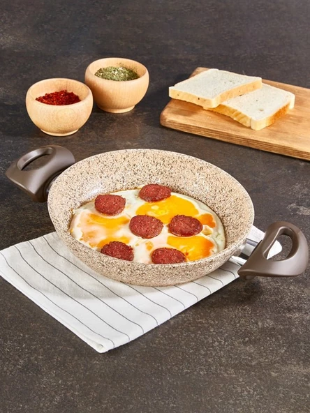 FALEZ Creamy 24 cm Granit Sahan - Resim 4
