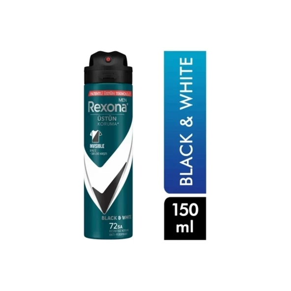 Rexona Men Black&Whıte 72 Saat Üstün Koruma 150ml 2 Adet ürün görseli 1