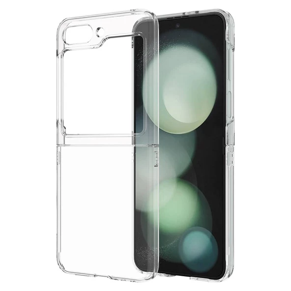 Samsung Galaxy Z Flip 5 Kılıf Sert Pürüzsüz Şeffaf Droga Kapak ürün görseli 1