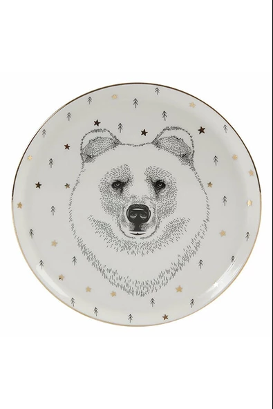 Porland Forest Bear Düz Tabak 20 cm 04LFH000451 ürün görseli 1