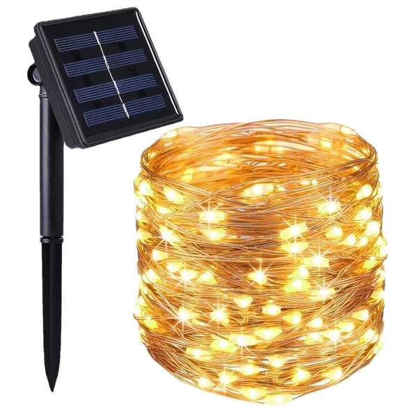Solar Güneş Enerjili Peri Led 20 Metre Günışığı 8 Mod 200 Led ürün görseli 1