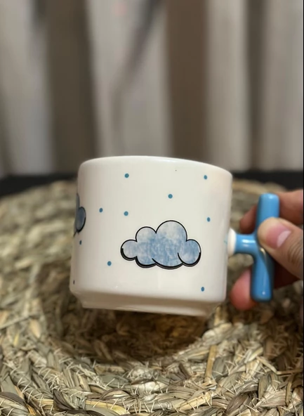 Bulut/Cloud Desen Kupa/Mug 2'li ürün görseli 1