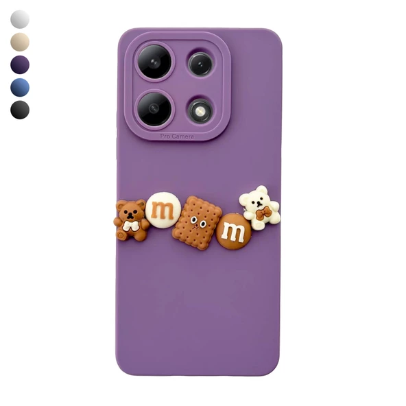 Xiaomi Redmi Note 13 4G Kılıf 3D M Bear Kamera Korumalı Silikon Kapak ürün görseli 1