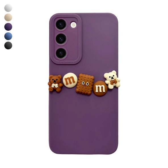 Samsung Galaxy S23 Plus Kılıf 3D M Bear Kamera Korumalı Silikon Kapak ürün görseli 1