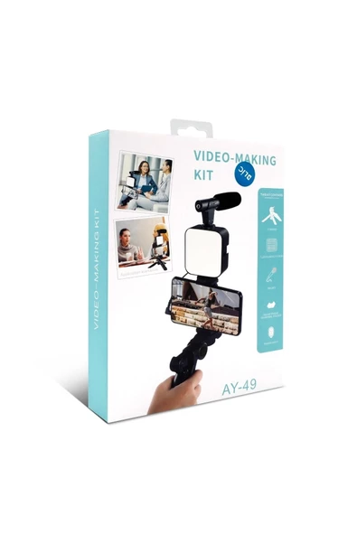 Home Paket Kit Video Fotoğraf Çekim Bluetooth Kumandalı Işık Ring Youtuber Set ürün görseli 1