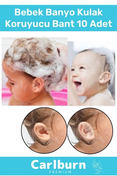 Özel Üretim Güvenli Su Kaçırmaz Yumuşak Bebek Banyo Kulak Koruyucu Şeffaf Bant 10 Adet ürün görseli 1