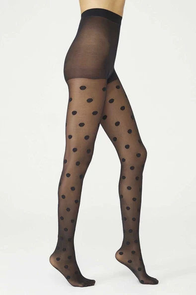 PENTİ BİG DOTS KÜLOTLU ÇORAP SİYAH L-XL ürün görseli 1