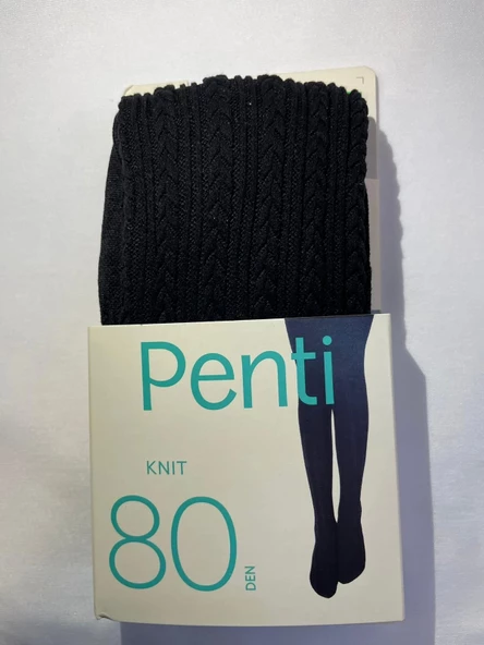 PENTİ PRETTY KNIT 80 DEN KÜLOTLU ÇORAP SİYAH 9-10 YAŞ ürün görseli 1