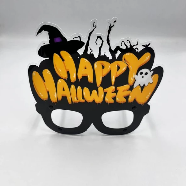 Halloween Pvc Kaplı Cadı Şapkalı Model Gözlük ürün görseli 1