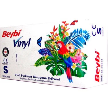 BEYBİ S BOY PUDRASIZ VİNİL MUAYENE ELDİVENİ 100 ADET ürün görseli 1