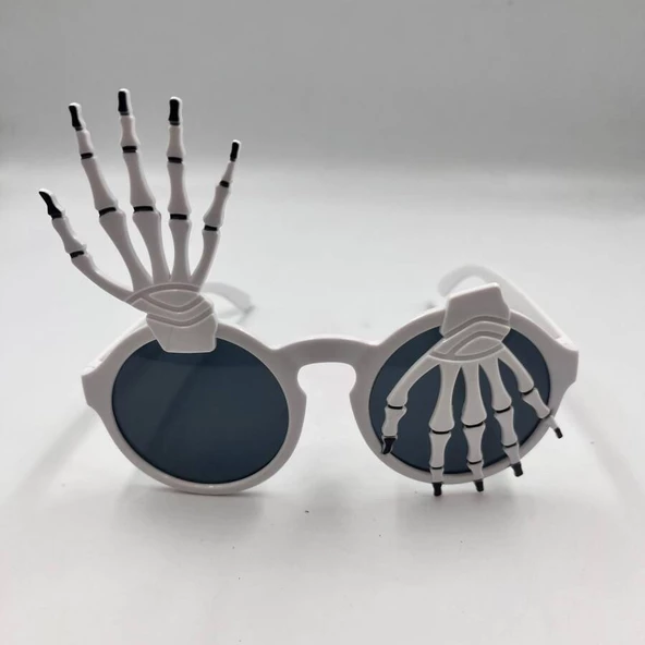 Halloween Plastik İskelet Model Gözlük Beyaz ürün görseli 1
