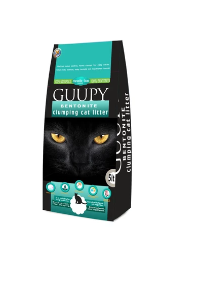 Bentonit Topaklanan Kedi Kumu Marsilya Sabunu Kokulu 5lt ürün görseli 1